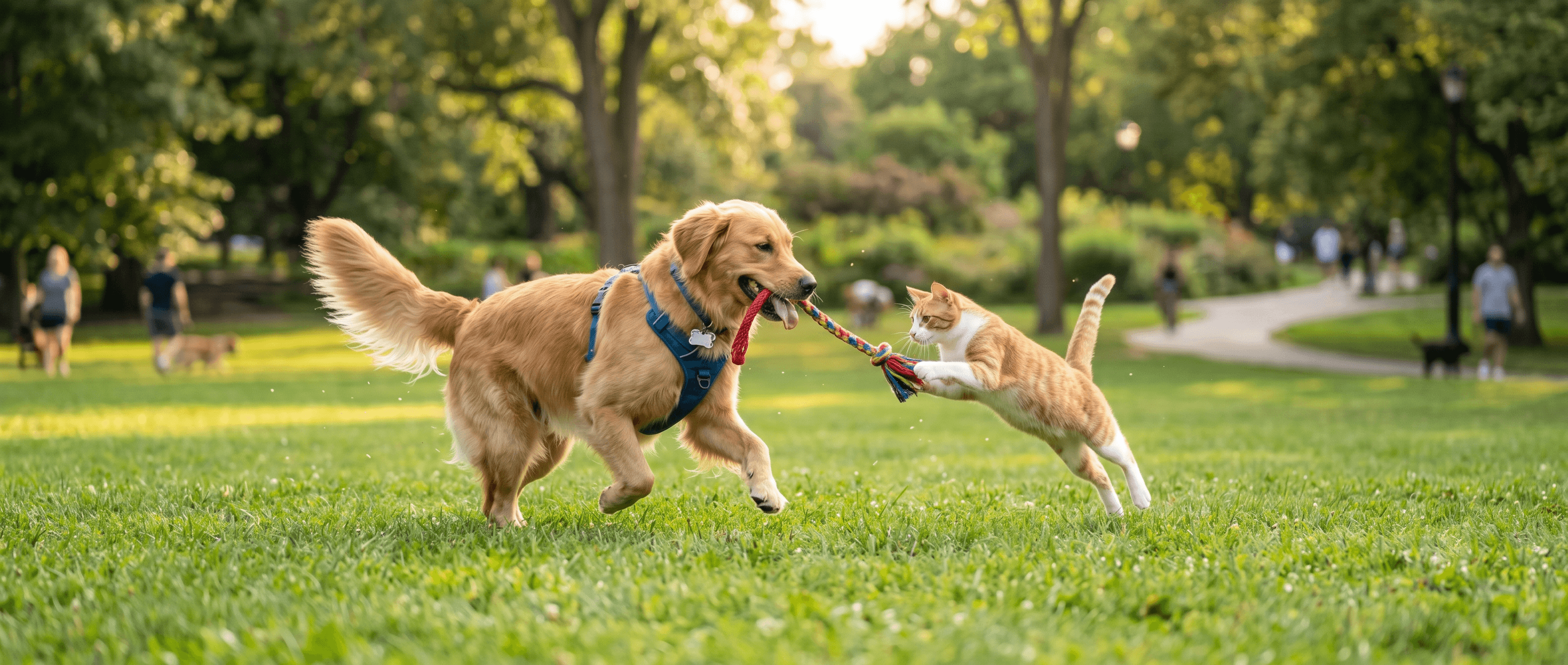 Un chien et un chat à l'intérieur